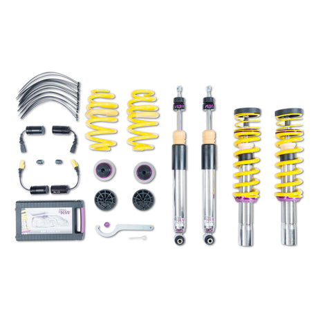 KW Suspensions 352100BJ KW V3 Coilover Kit Bundle - Audi A4 S4 (B9) Sedan; A5 Coupe; Quattro; With Electronic Damping Control