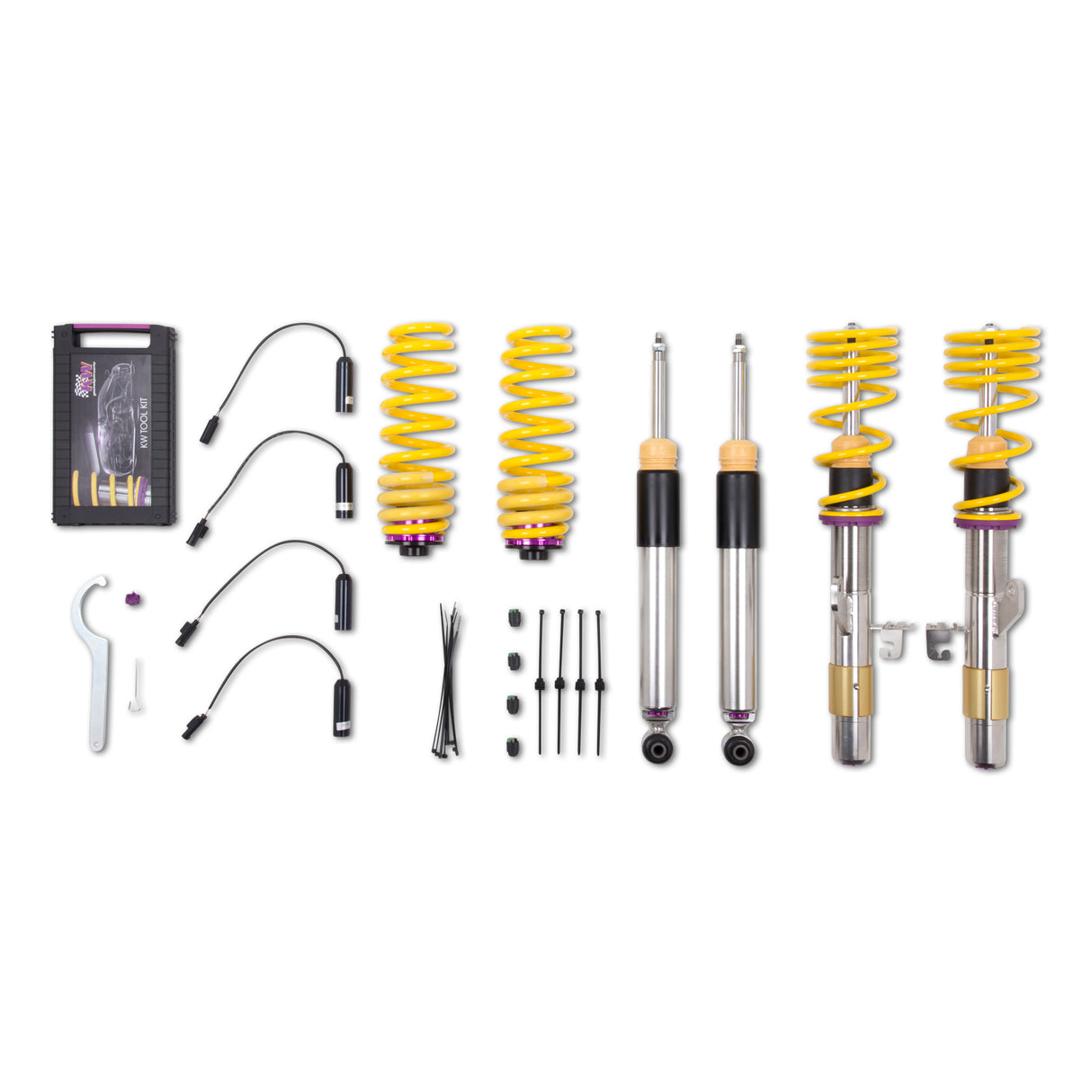 KW Suspensions 3522000E KW V3 Coilover Kit Bundle - BMW 3series F30 4series F32 2WD W/ EDC