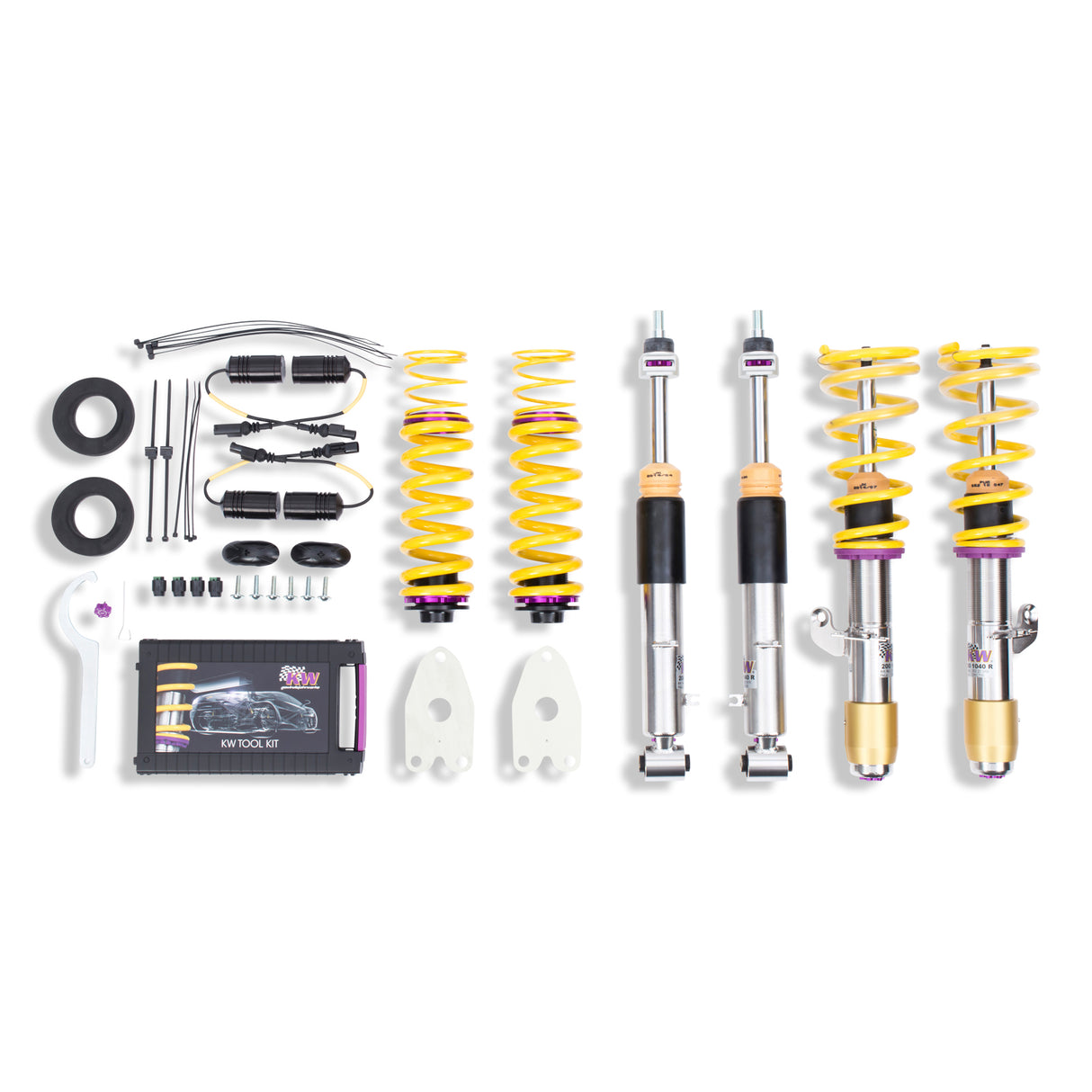 KW Suspensions 352200AP KW V3 Coilover Kit Bundle - BMW M3 (F80) With Adaptive M Suspension (includes EDC Cancellation)