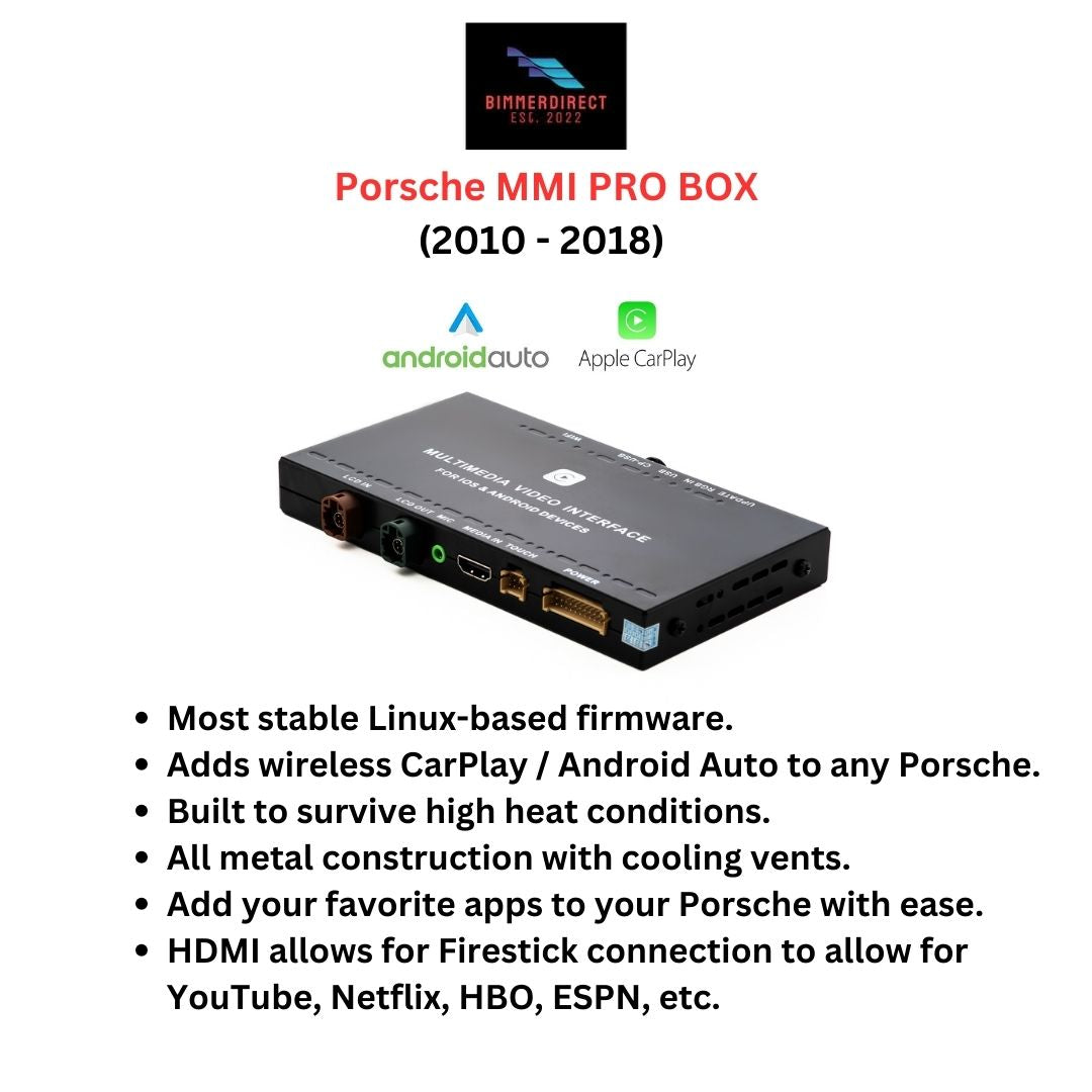 Porsche MMI+ CarPlay & Android Auto Kit PCM 3.1 (For All 2010+ Porsche Models)