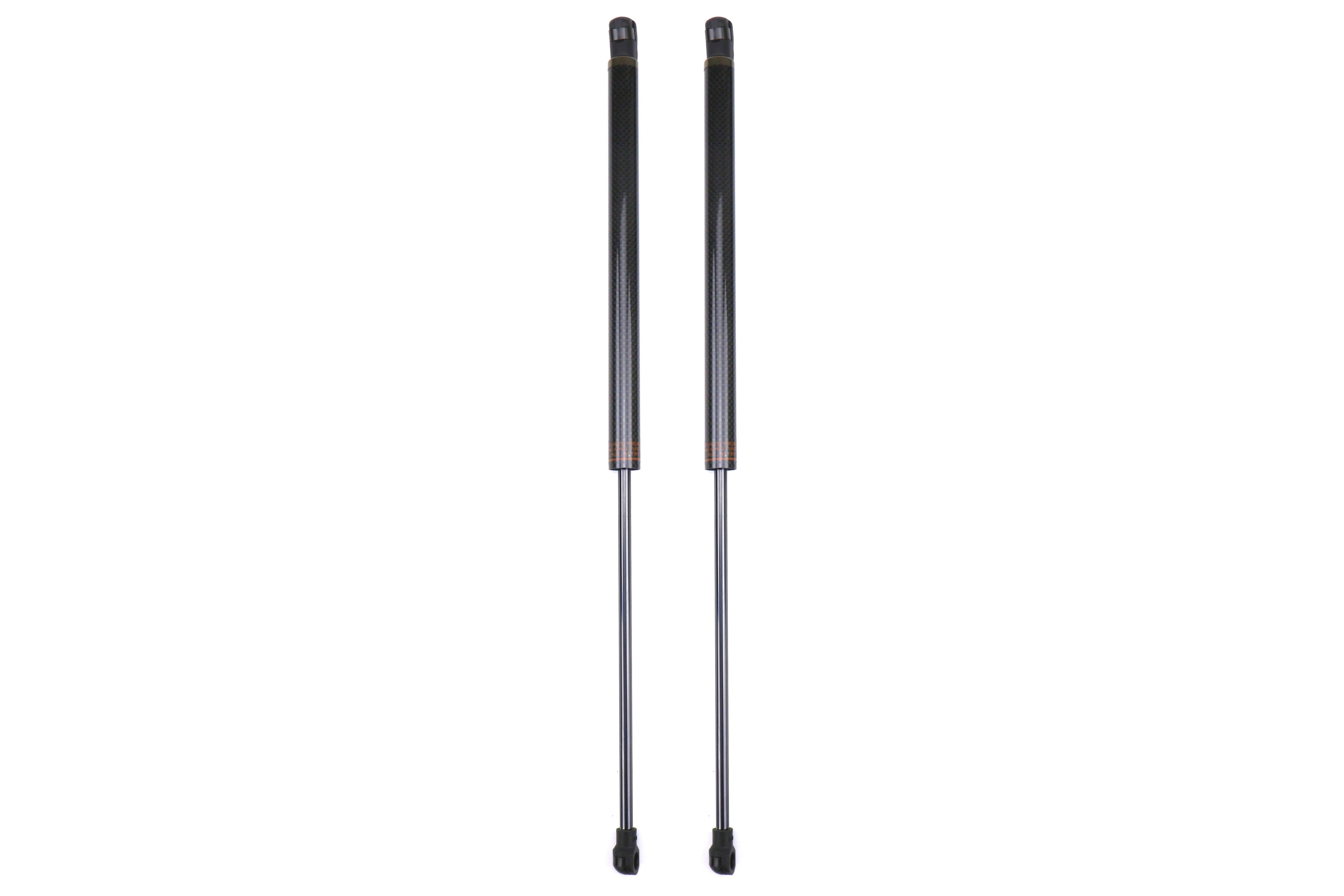 OLM Black Carbon Fiber Hood Dampers - 15+ WRX / STI