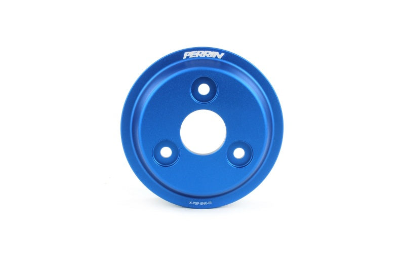 Perrin Lightweight Water Pump Pulley Blue WRX 15-21 / Forester 14-18 / Crosstrek 18-20 / Impreza 17-22 | PSP-ENG-111BL