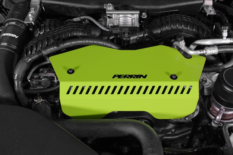 Perrin [22-25 WRX] Pulley Cover - Neon Yellow | PSP-ENG-153NY