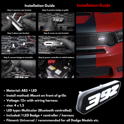 392 LED Badge (Multicolor Flow)