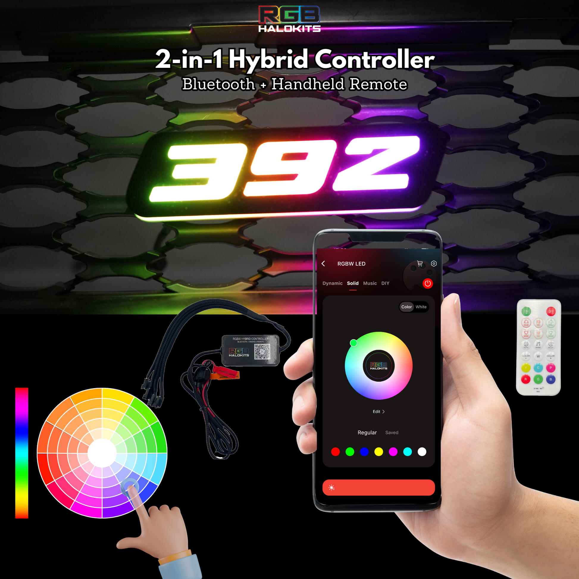 392 LED Badge (Multicolor Flow)