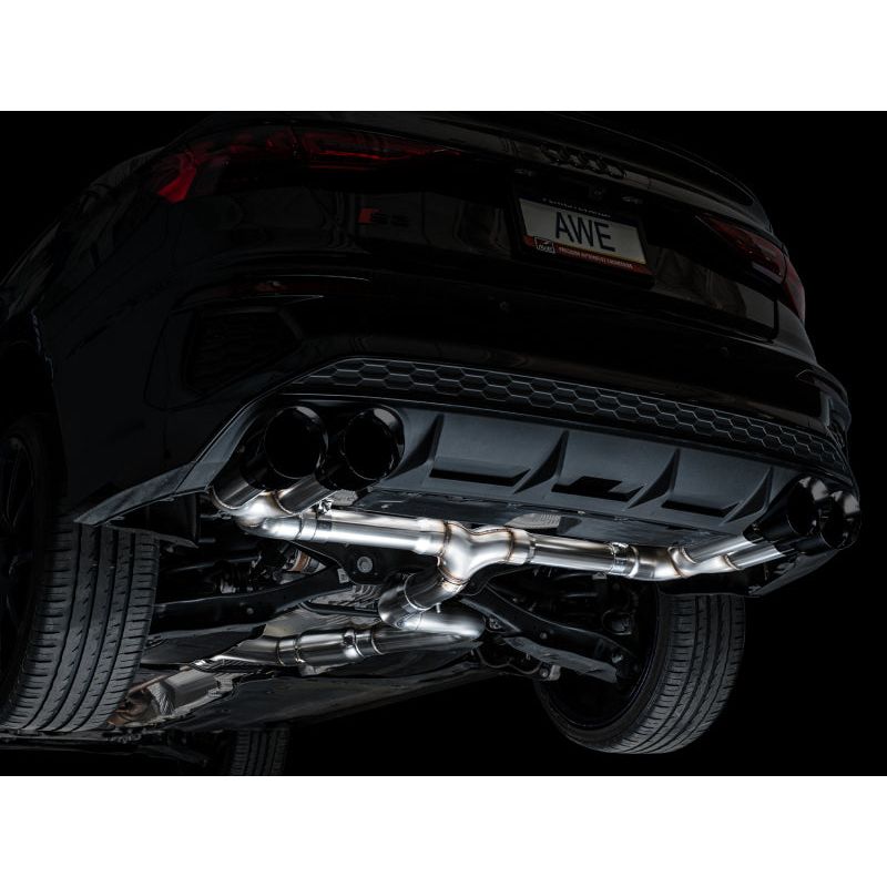 AWE 22-24 Audi 8Y S3 Track Edition Exhaust - Diamond Black Tips