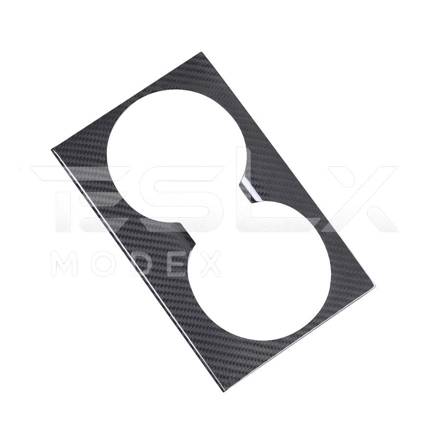2024-Up Tesla Model 3 Carbon Fiber Interior Water Cup Frame