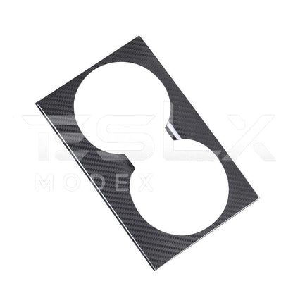 2024-Up Tesla Model 3 Carbon Fiber Interior Water Cup Frame