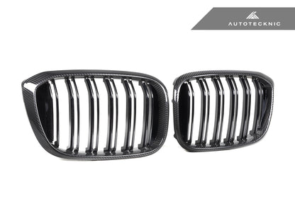 AutoTecknic Dry Carbon Fiber Dual-Slats Front Grille Set - G01 X3 | G02 X4 Pre-LCI