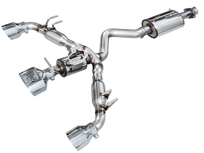 AWE Tuning AWE 23-24 Toyota GR Corolla Touring Edition Catback Exhaust - Chrome Silver Tips 3015-52472