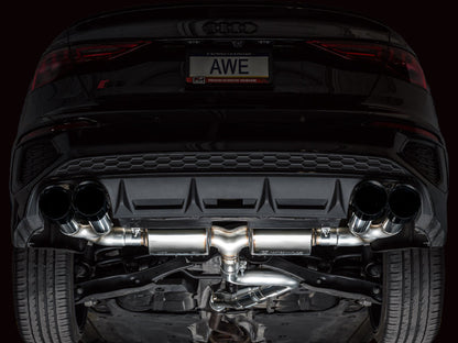 AWE Tuning AWE 22-24 Audi 8Y S3 Touring Edition Exhaust - Diamond Black Tips 3015-43897