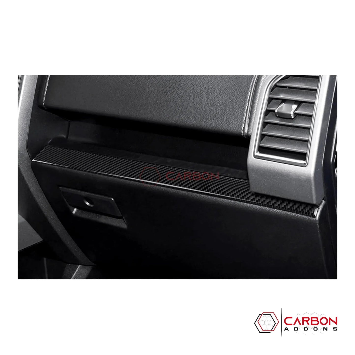 [3pcs] Real Carbon Fiber Dashboard Trim Overlay | 2015-2020 F150