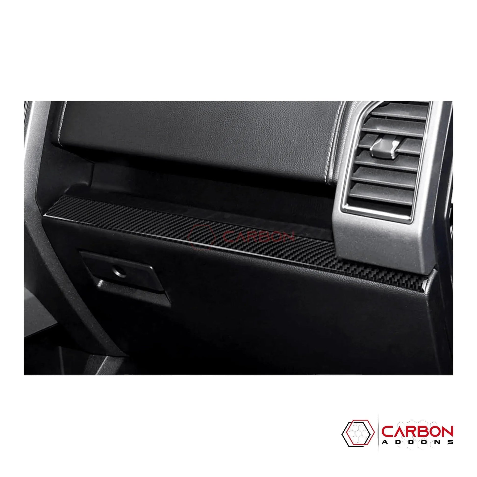 [3pcs] Real Carbon Fiber Dashboard Trim Overlay | 2015-2020 F150