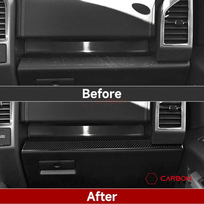 [3pcs] Real Carbon Fiber Dashboard Trim Overlay | 2015-2020 F150