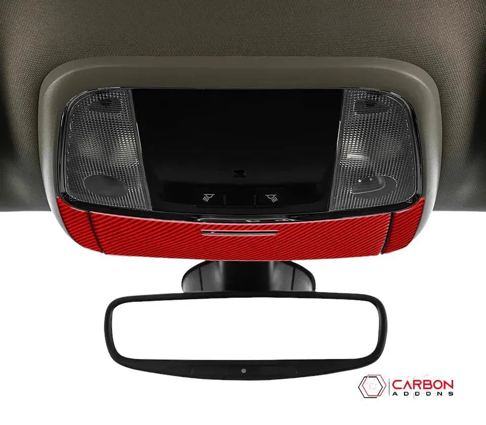 [3pcs] Real Carbon Fiber Overhead Light Trim Overlay for 2011-2022 Dodge Durango