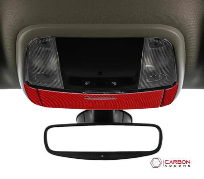 [3pcs] Real Carbon Fiber Overhead Light Trim Overlay for 2011-2022 Dodge Durango