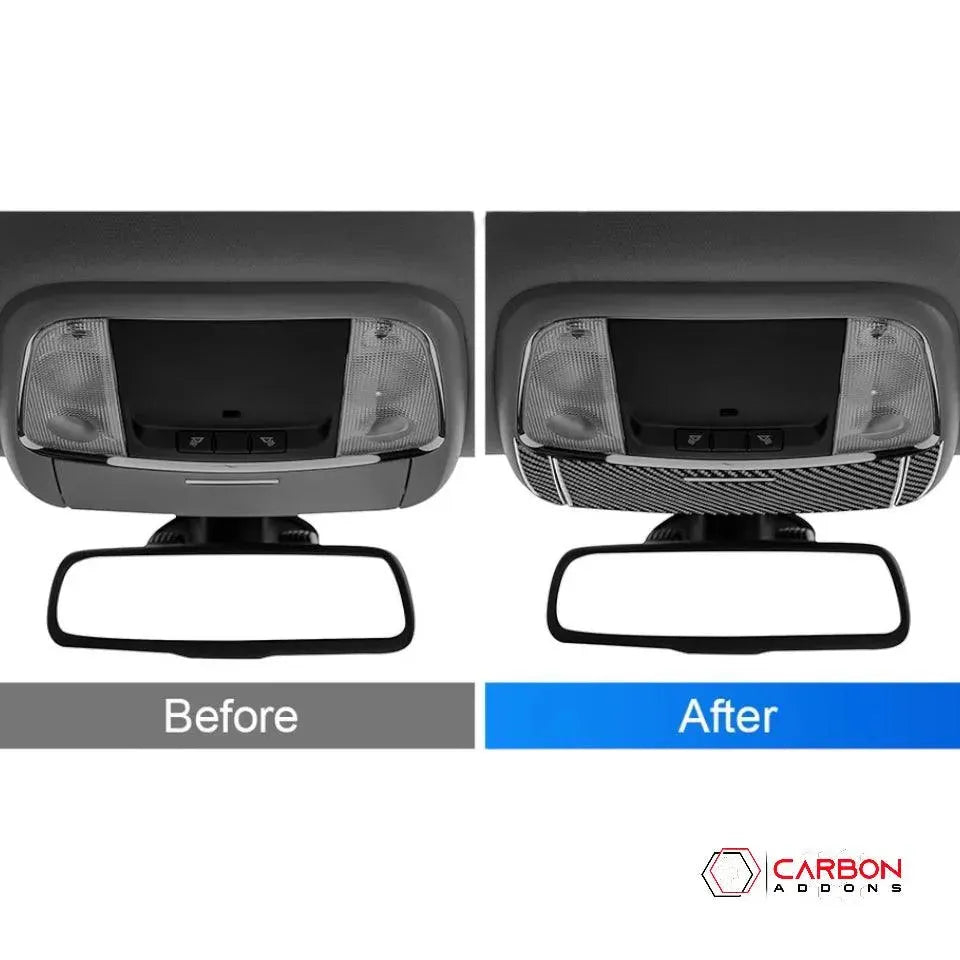 [3pcs] Real Carbon Fiber Overhead Light Trim Overlay for 2011-2022 Dodge Durango