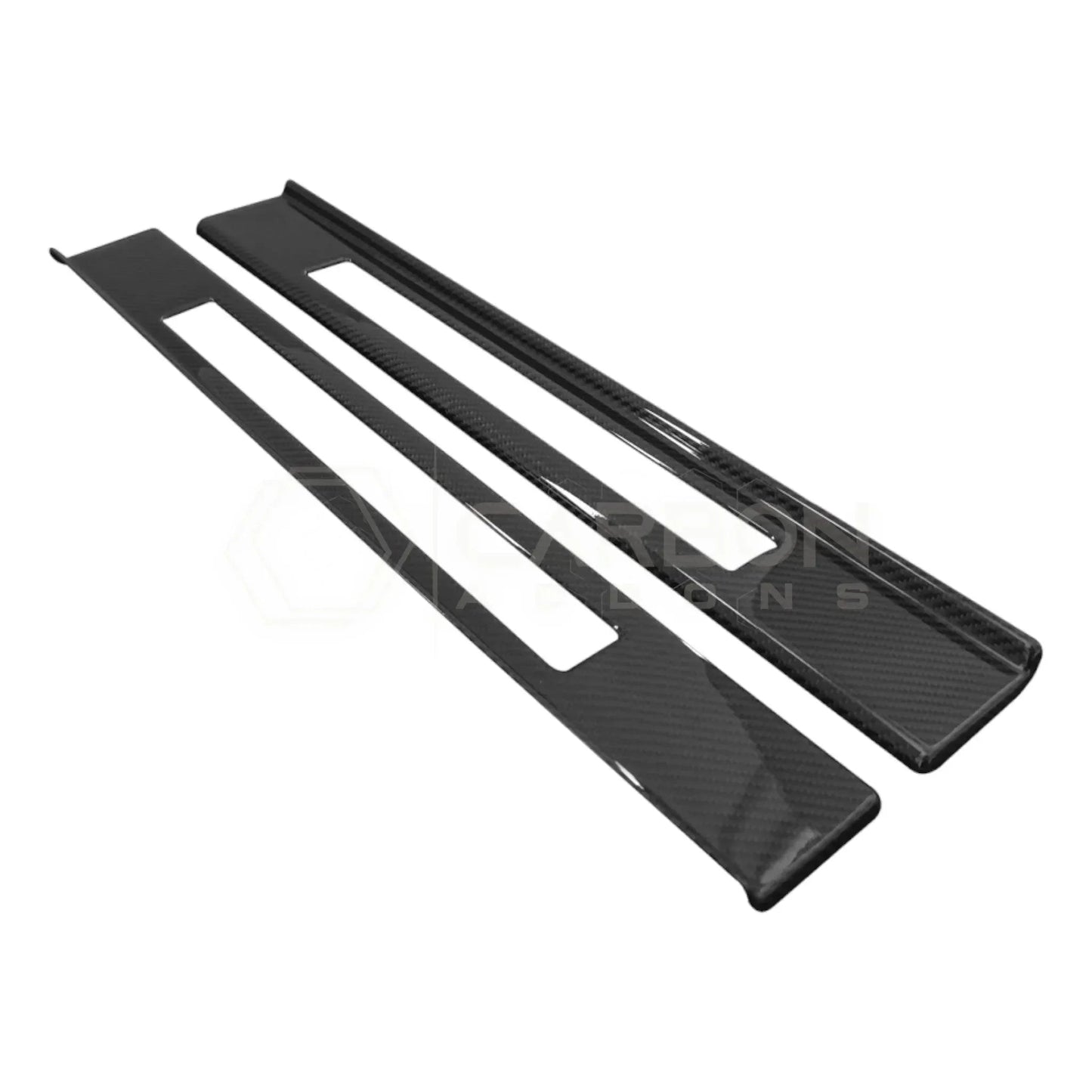 Real Carbon Fiber Door Sill Trim Covers for 2024+ Ford Mustang