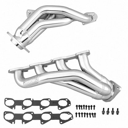 Dodge Challenger Charger 300C Magnum 6.1 Hemi 1-7/8 Shorty Exhaust Headers Polished Silver Ceramic 06-10
