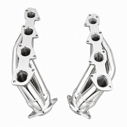 Dodge Challenger Charger 300C Magnum 6.1 Hemi 1-7/8 Shorty Exhaust Headers Polished Silver Ceramic 06-10