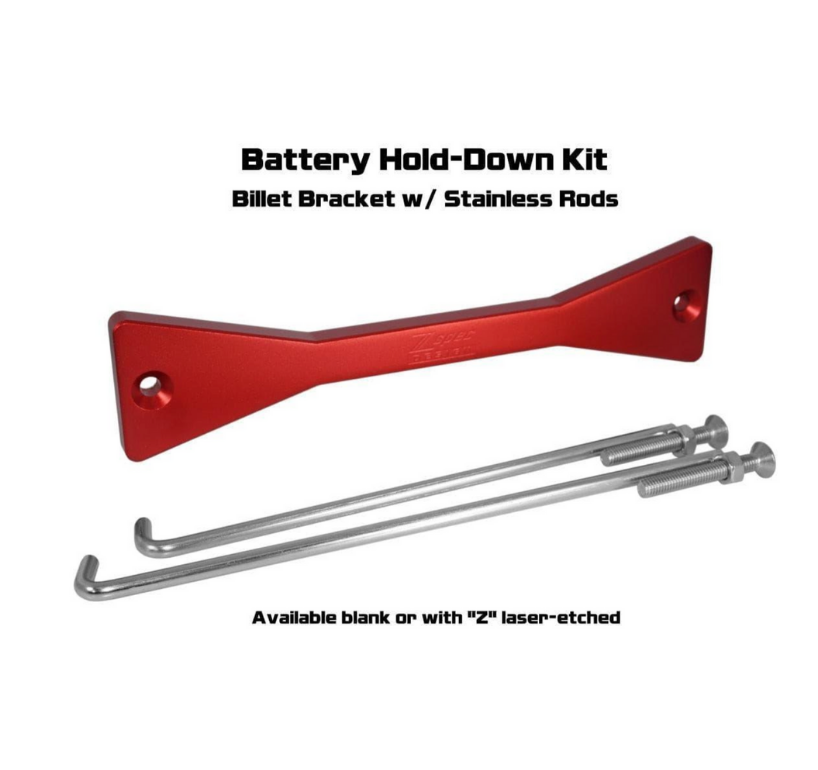 ZSPEC Battery Hold Down/Bracket for Datsun Z/ZX Cars, Billet w/ Stainless Hardware