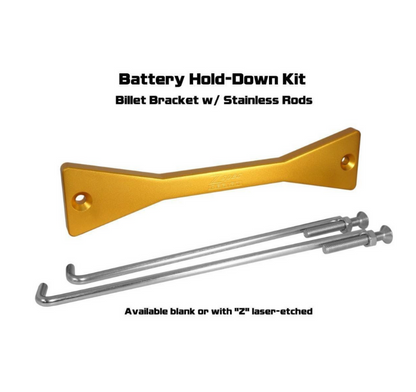 ZSPEC Battery Hold Down/Bracket for Datsun Z/ZX Cars, Billet w/ Stainless Hardware