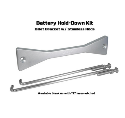 ZSPEC Battery Hold Down/Bracket for Datsun Z/ZX Cars, Billet w/ Stainless Hardware