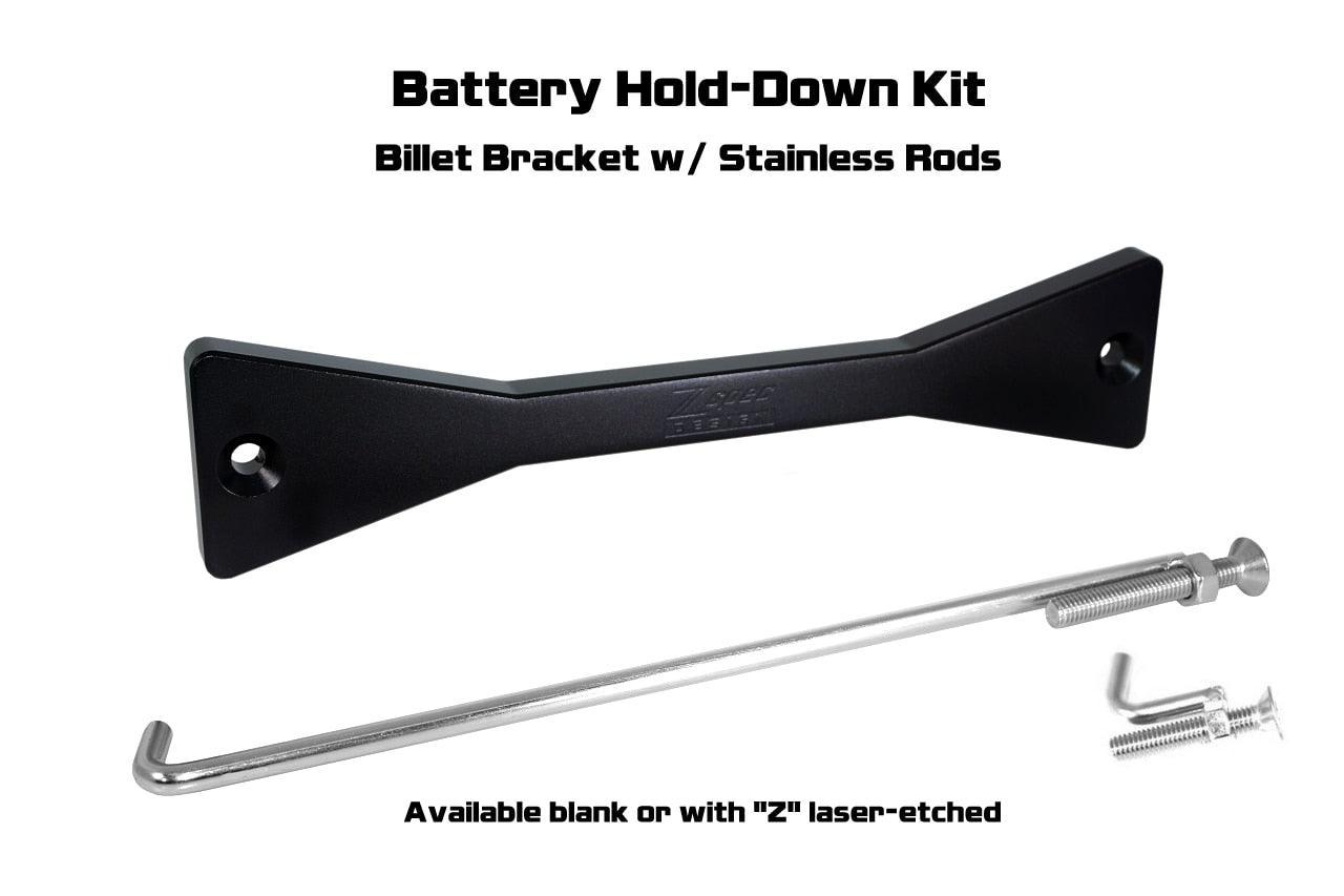 ZSPEC Battery Hold Down/Bracket for '03-09 Nissan 350z Z33, Billet w/ Stainless Hardware