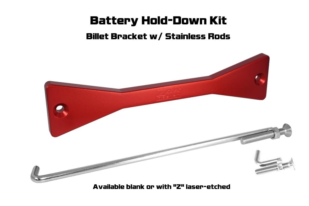 ZSPEC Battery Hold Down/Bracket for '03-09 Nissan 350z Z33, Billet w/ Stainless Hardware