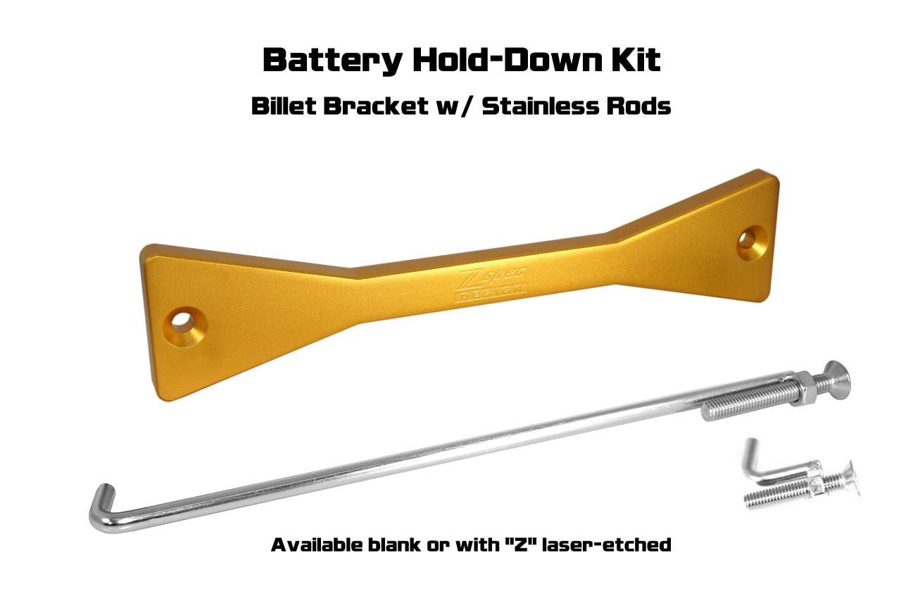 ZSPEC Battery Hold Down/Bracket for '03-09 Nissan 350z Z33, Billet w/ Stainless Hardware
