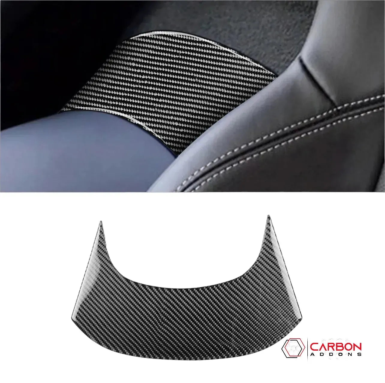 C7 Corvette 2014-2019 Rear Center Console Carbon Fiber Overlay