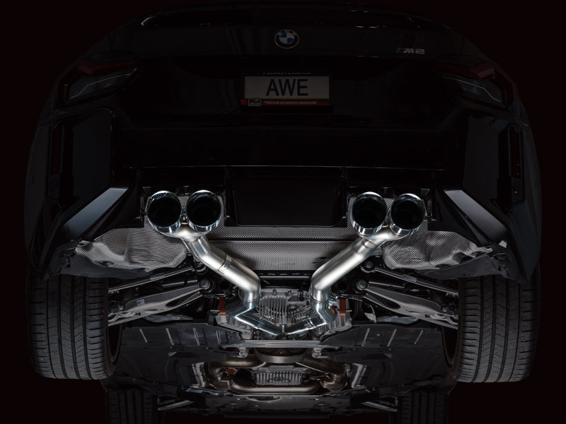 AWE Tuning 23-24 BMW G87 M2 Track Edition Exhaust - Chrome Silver Tips 3020-42487