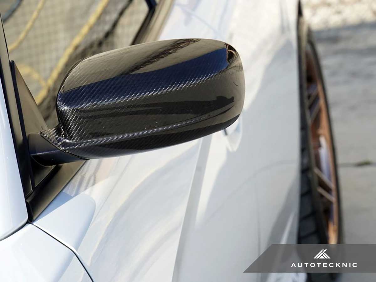 AutoTecknic Replacement Dry Carbon Mirror Covers - Dodge Charger 2011-2019