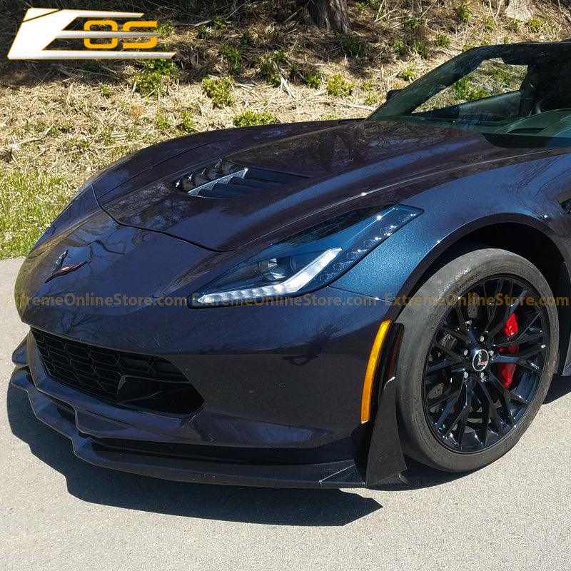 Corvette C7 Stage 3 Front Splitter Wickerbill Extension Winglets