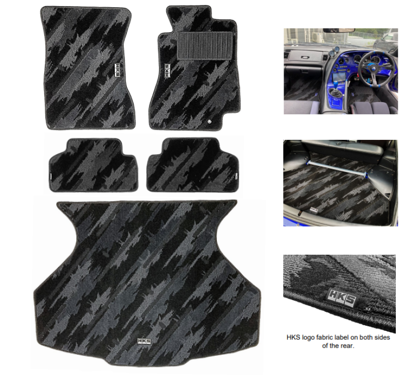 HKS FLOOR MATS JZA80 FULL SET OCT RHD 53001-AT024