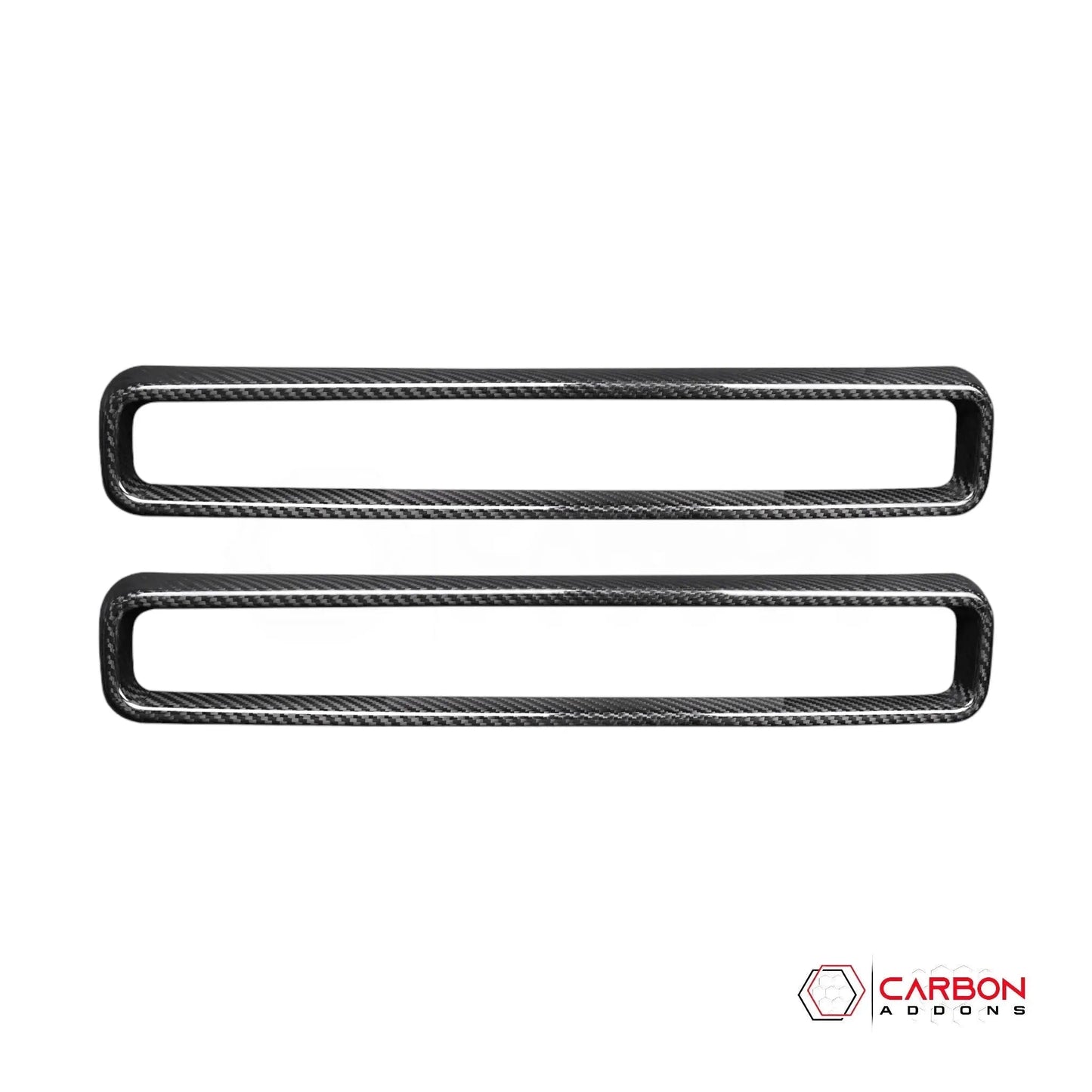 2015-2023 Dodge Challenger Real Carbon Fiber Front Bumper Grill Trim Covers