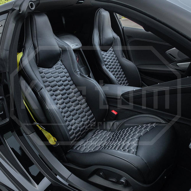 Corvette C8 Premium Custom Leather Seat Covers