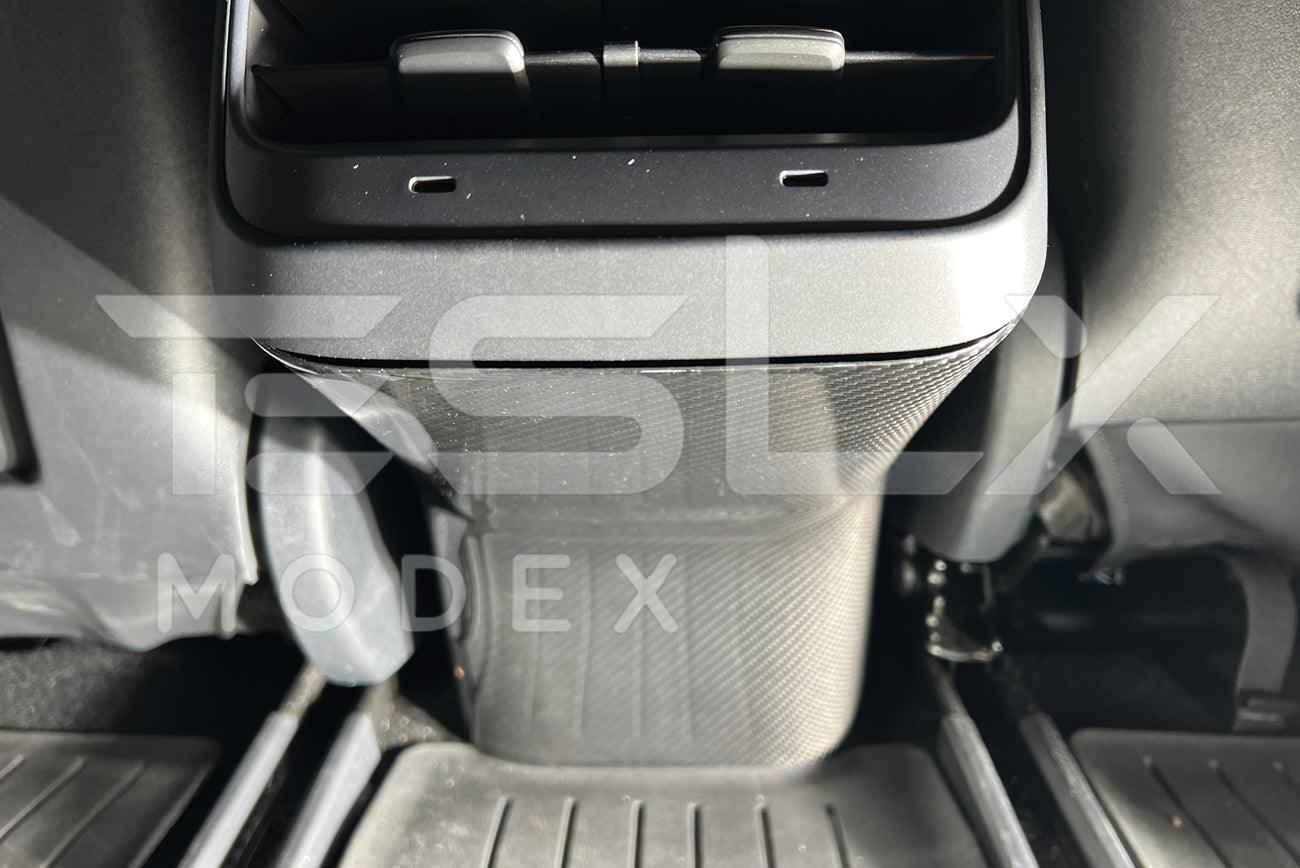 2020-Up Tesla Model 3 & Y Carbon Fiber Interior Rear Anti-Kick Plate Cover