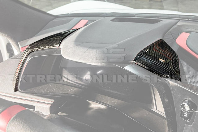 Chevrolet Corvette C8 Carbon Fiber Upper Dashboard Instrument Side Panel Cover