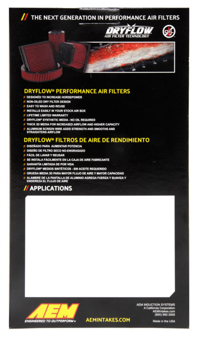 AEM Induction AEM 17-20 Subaru BRZ 2.0L DryFlow Air Filter 28-50060