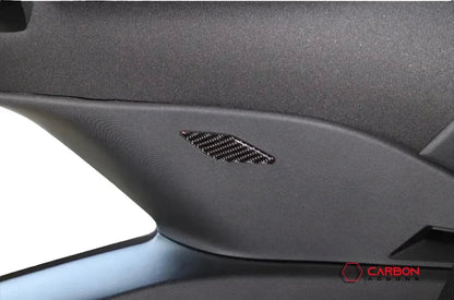  Carbon Fiber Interior Rear Seat Side Trim Overlay for Dodge Challenger 2015-2023
