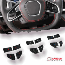 C8 Corvette Carbon Fiber Steering Wheel Volume Button Covers