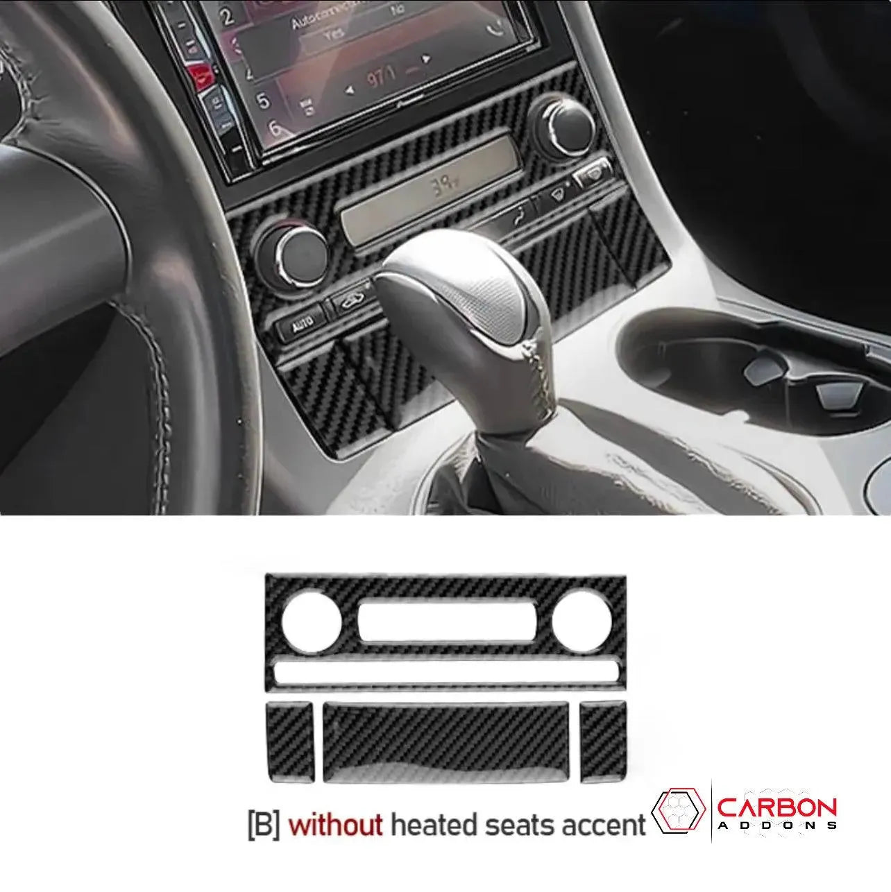[4pcs] Real Carbon Fiber AC Control Panel Overlay | C6 2005-2013 Corvette