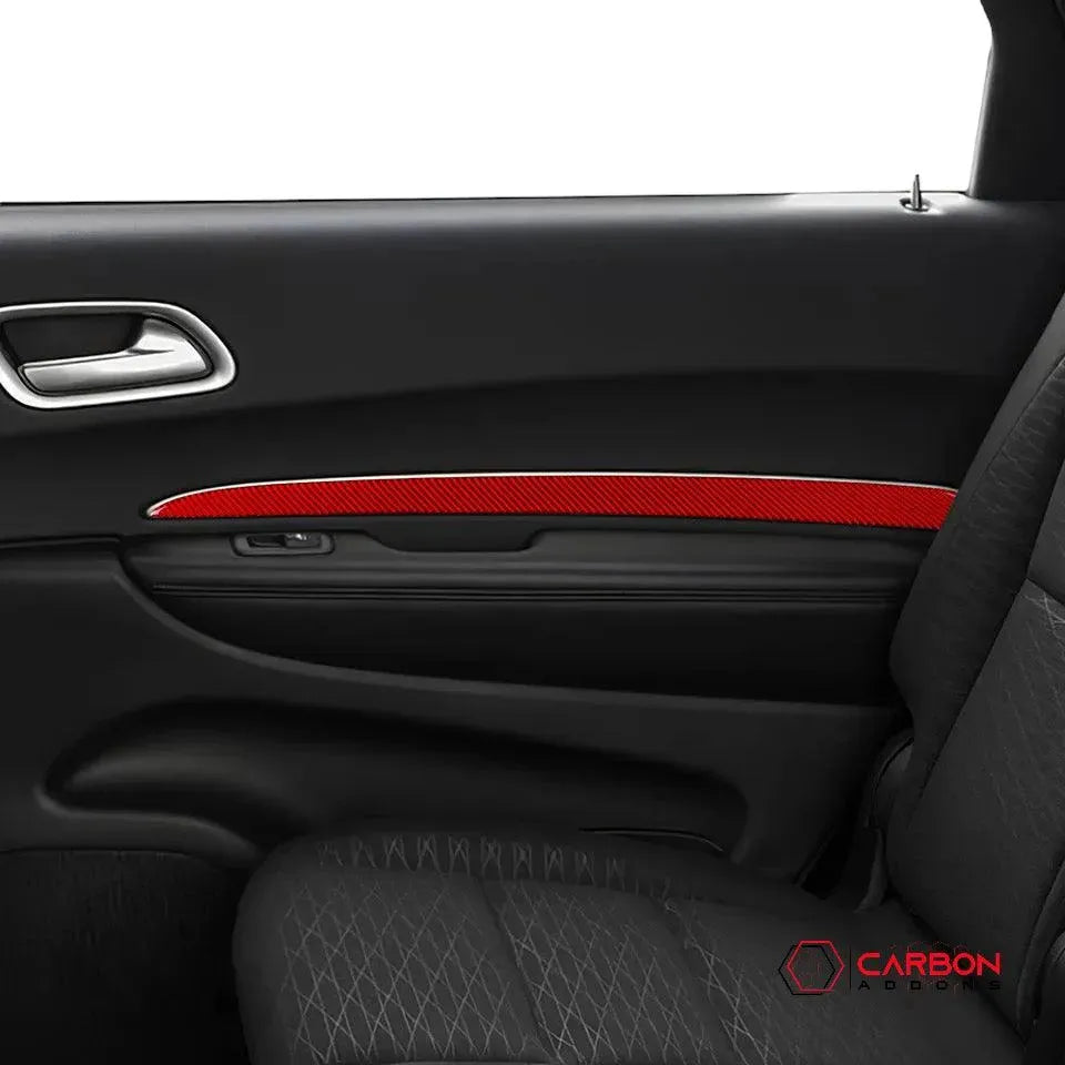 [4pcs] Real Carbon Fiber Door Panel Trim Overlay for 2011-2022 Dodge Durango