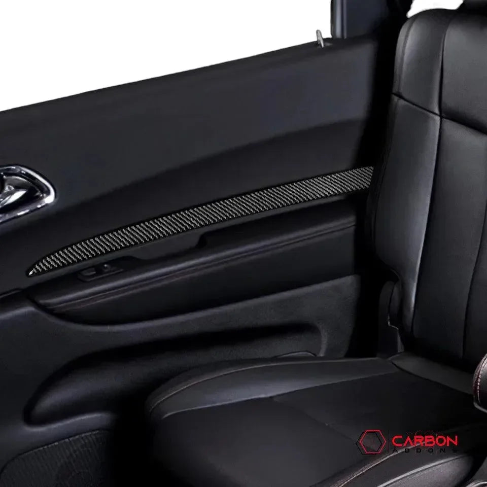 [4pcs] Real Carbon Fiber Door Panel Trim Overlay for 2011+ Dodge Durango