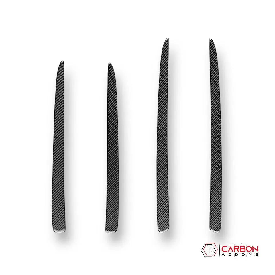 [4pcs] Real Carbon Fiber Door Panel Trim Overlay for 2011-2022 Dodge Durango
