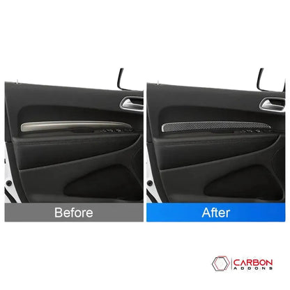 [4pcs] Real Carbon Fiber Door Panel Trim Overlay for 2011-2022 Dodge Durango