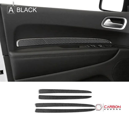 [4pcs] Real Carbon Fiber Door Panel Trim Overlay for 2011-2022 Dodge Durango