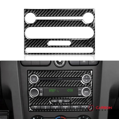 Real Carbon Fiber Infotainment Radio Trim Overlay | Mustang 2005-2009