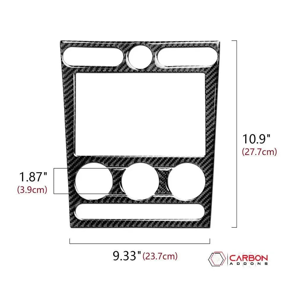  Real Carbon Fiber Infotainment Radio Trim Overlay | Mustang 2005-2009
